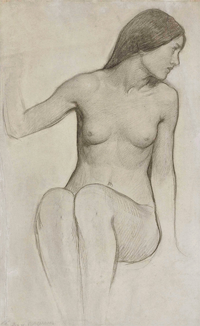 Study for the Figure of Echo in Echo and Narcissus